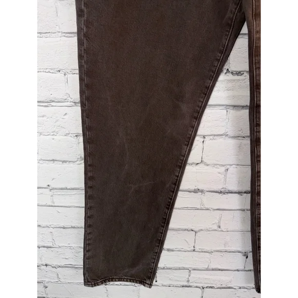 Men's Abercrombie & Fitch Loose Baggy Straight Jeans size 38x34 Black Brown - Picture 3 of 8